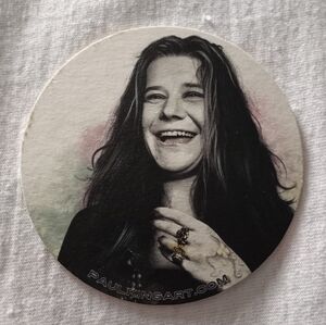 RARE Janis Joplin Coaster Artwork